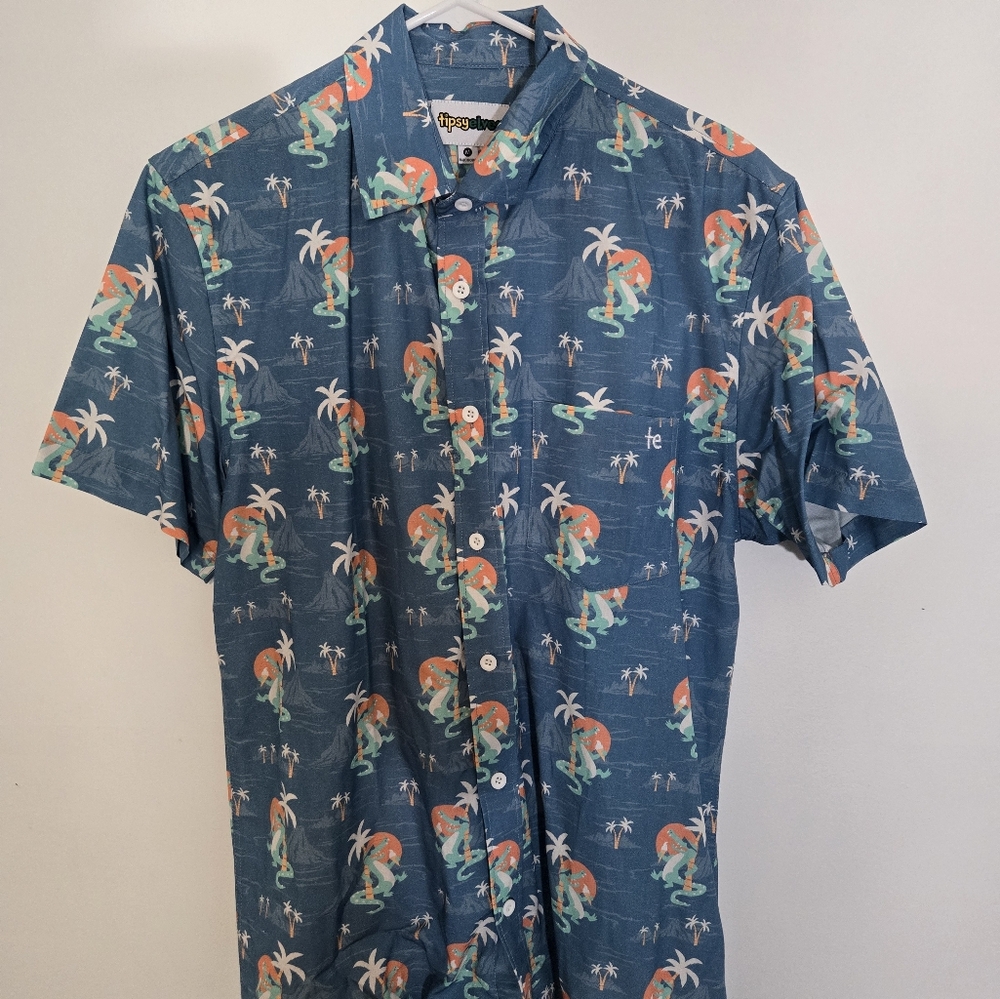 Men's short sleeve casual button up